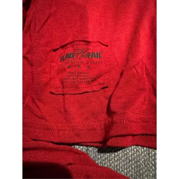 Flag Nor Fail Cropped Long Sleeve Top in Red Size Medium - Picture 3 of 3